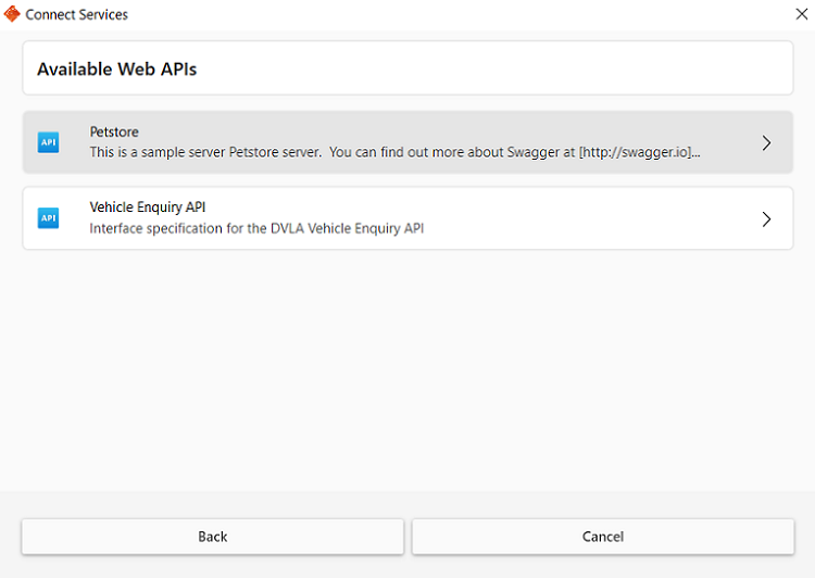 Picture showing available Web APIs. 